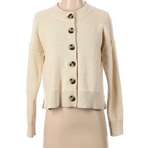 Madewell cream boxy cardigan